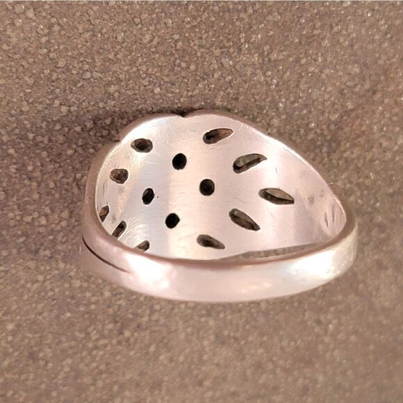 Retired James Avery Sterling Wide Woven Ring - Picture 5 of 8